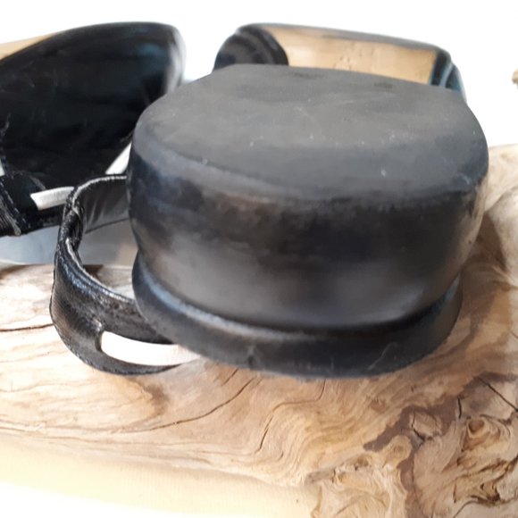 Lizflex Genuine Black Leather Low Heel Sling Back - Picture 11 of 11